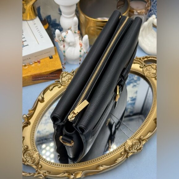 🆕 OROTON 🧿 NWOT Margot Crossbody, Black Pebble Leather - Picture 7 of 16